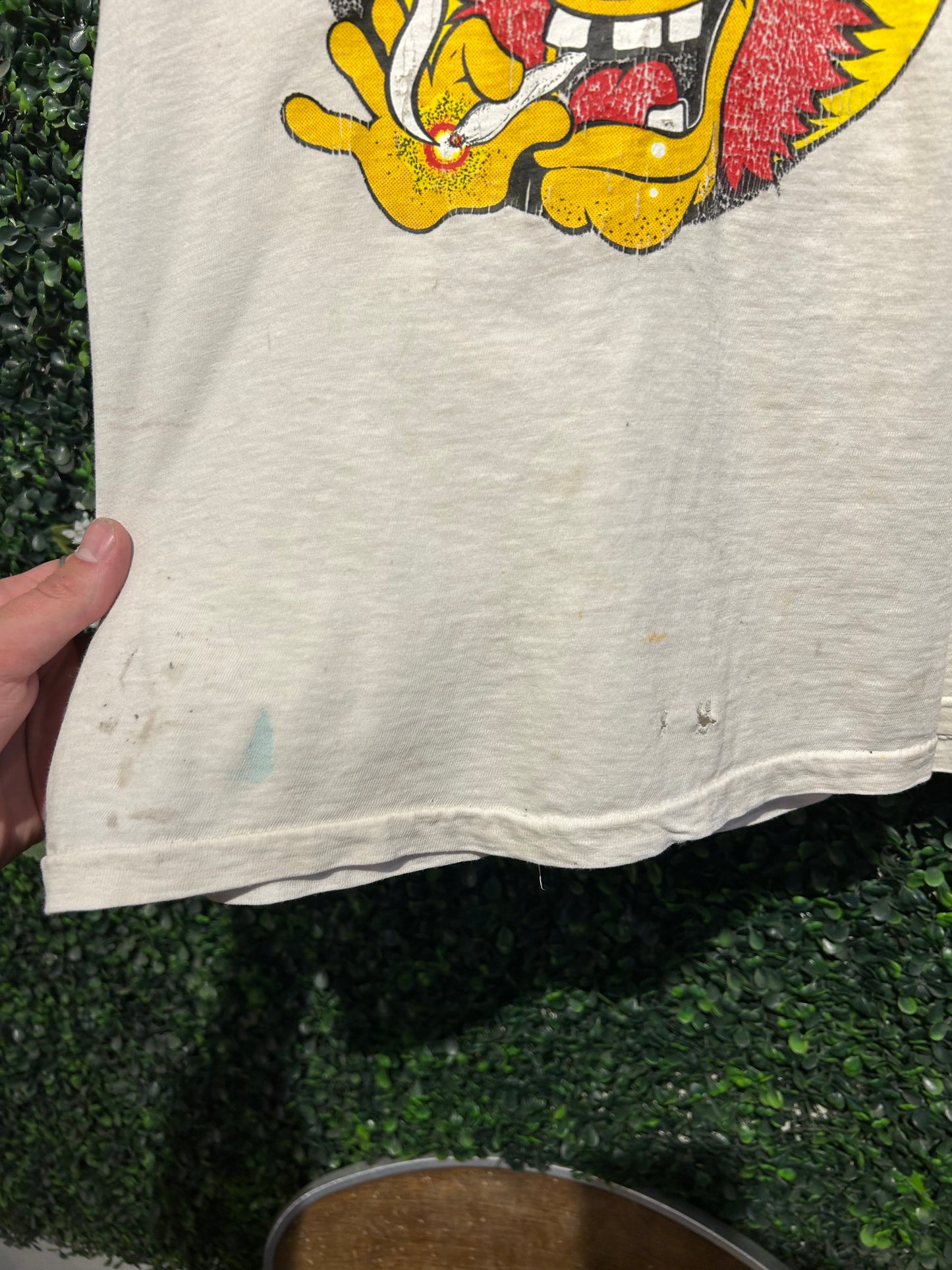 70s Panama Red Cut-Off T-Shirt. Size Medium