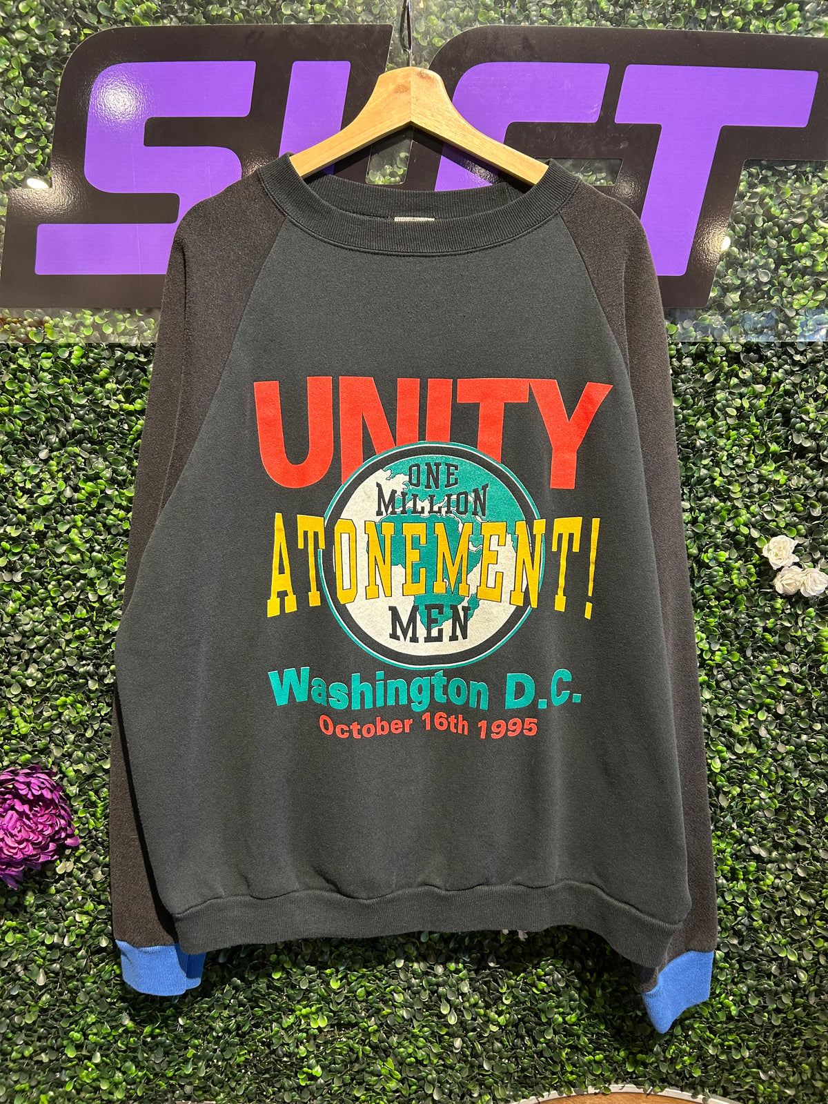 1995 One Million Man March Washington D.C. Crewneck. Size XL
