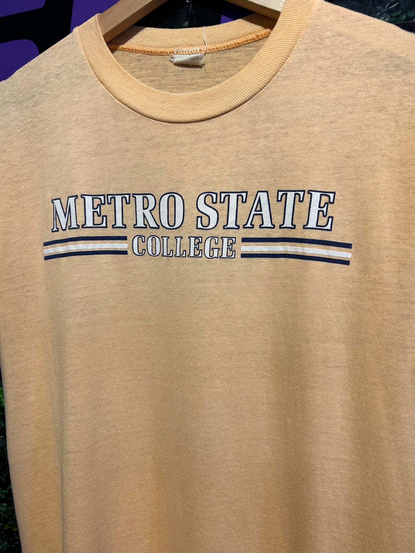 80s MSU Metro State College T-Shirt. Size S/M