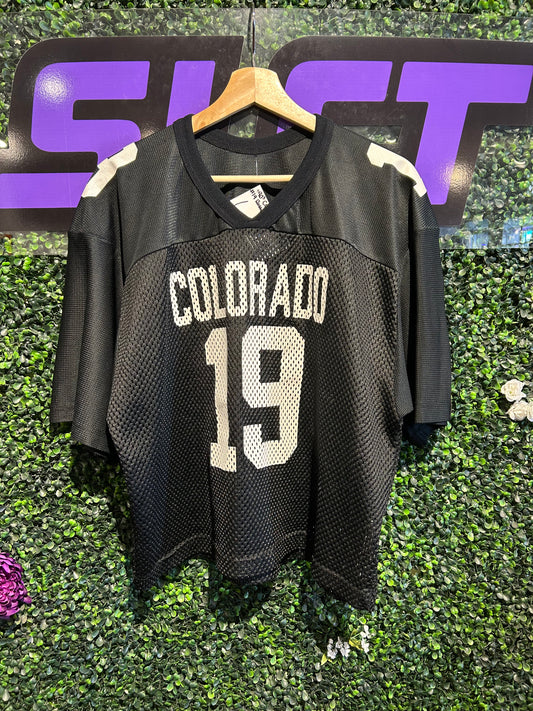 90s Colorado Buffaloes #19 Rashaan Salaam Football Jersey. Size Large