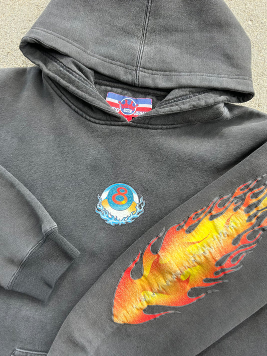 Vintage JNCO 8Ball Flame Dragon Hoodie. Size Medium