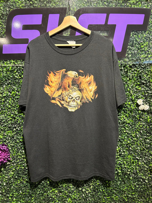 Vintage Eagle Skull T-Shirt. Size L/XL