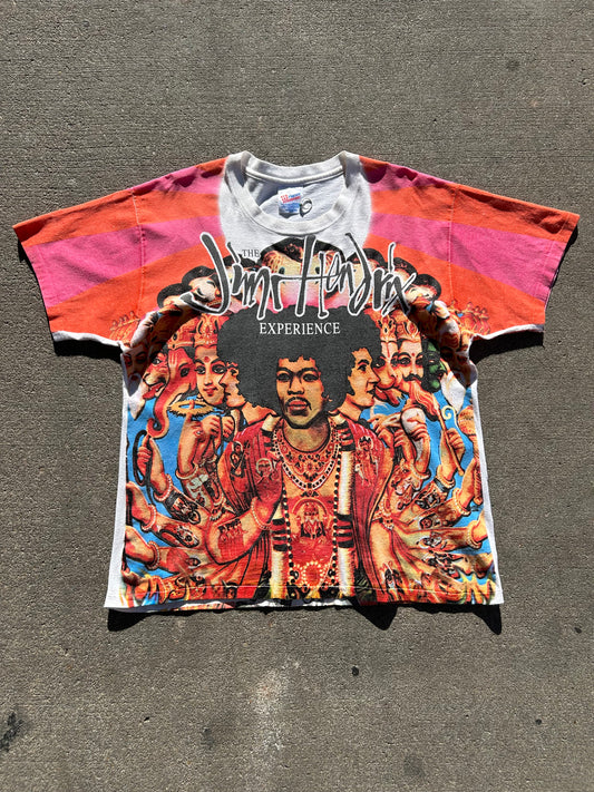 1994 The Jimi Hendrix Experience All-Over-Print T-Shirt. Size Large
