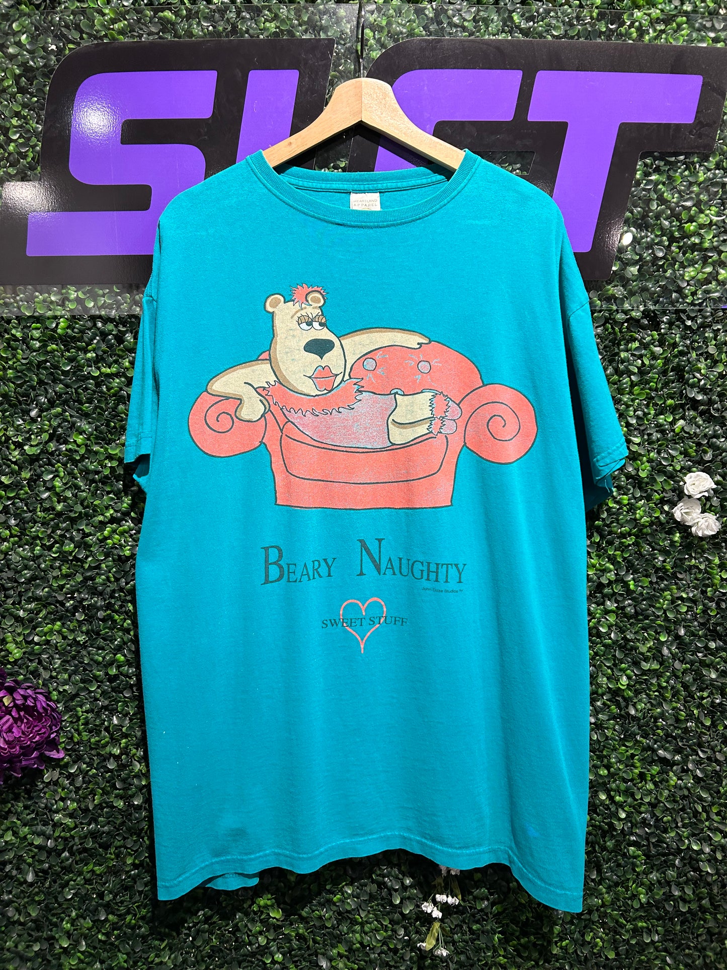 90s Beary Naughty T-Shirt. Size XL/XXL