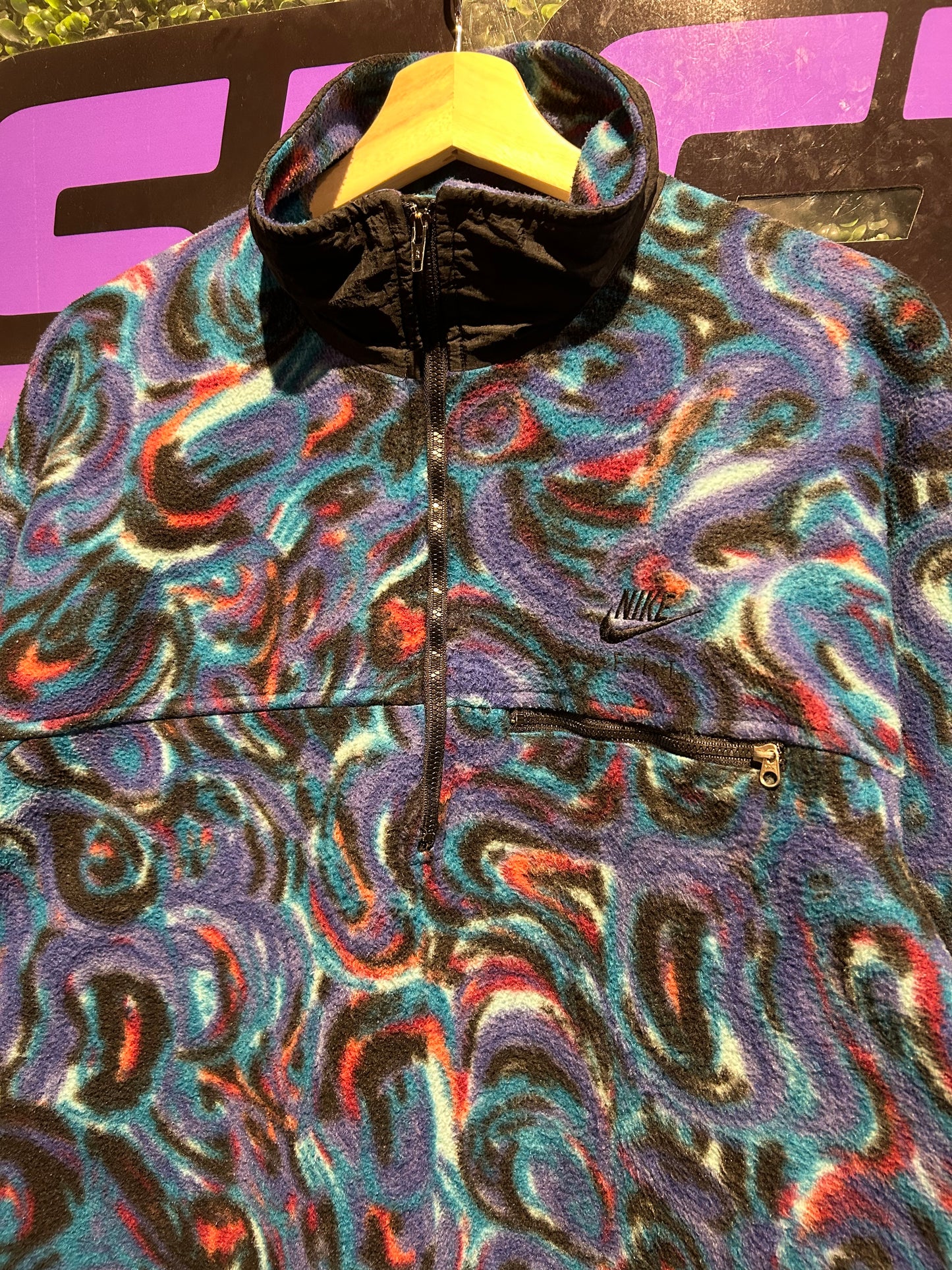 90s Nike F.I.T. Swirl Pattern Fleece Jacket. Size M/L