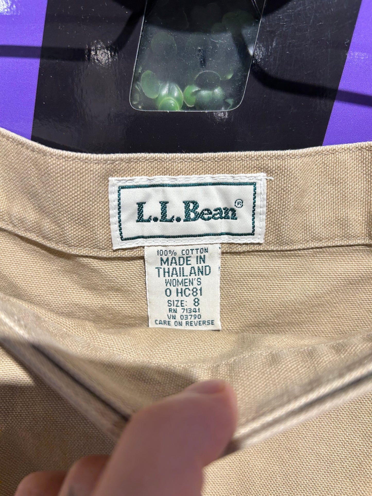 Vintage LL Bean Khaki Cargo Skirt. Women’s Size 8