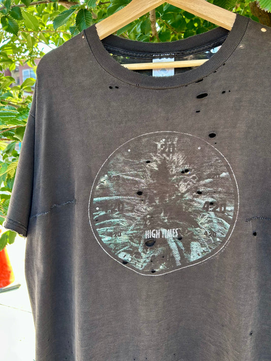 90s High Times Magazine Distressed T-Shirt. Size Large