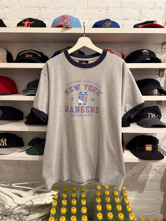 New York Ranger Ringer T-Shirt Size Large