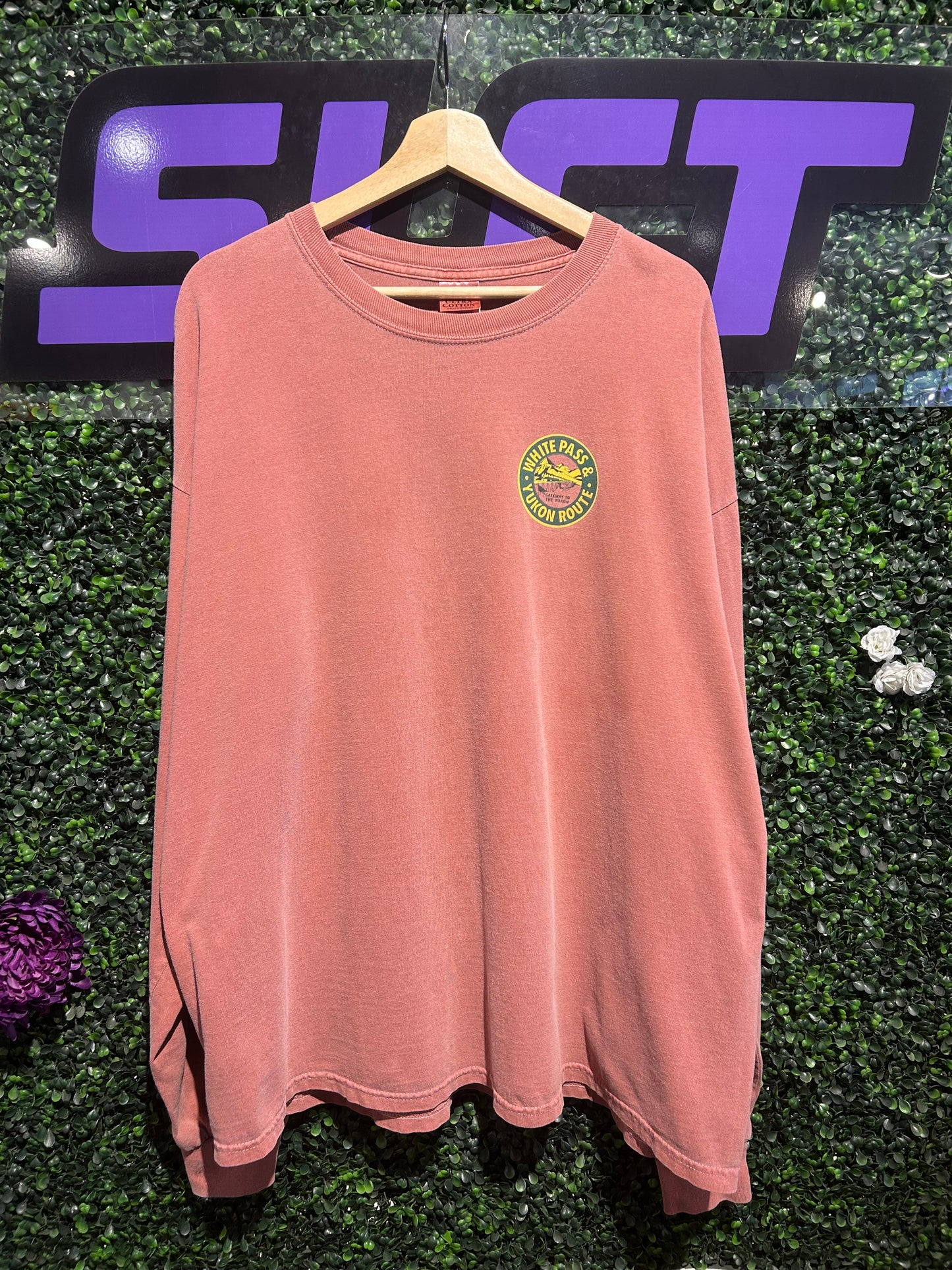 Vintage Alaska White Pass & Skagway Yukon Route LS Shirt. Size XXL