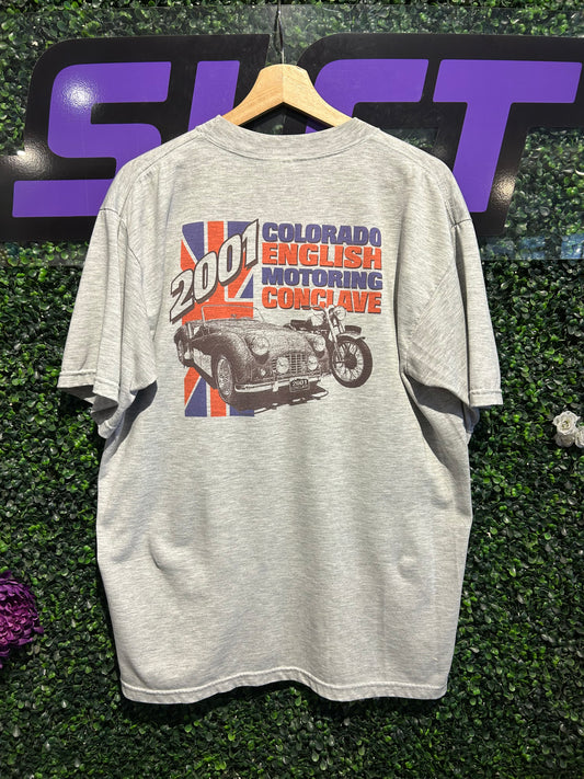 2001 Colorado English Motoring Conclave T-Shirt. Size L/XL