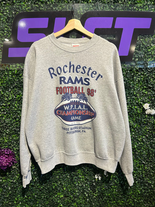 1998 Rochester Rams Football Crewneck. Size L/XL