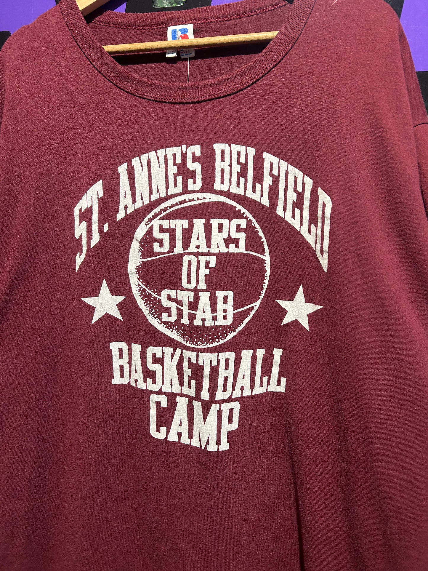 90s St. Annes Belfield Basketball Camp T-Shirt. Size XL