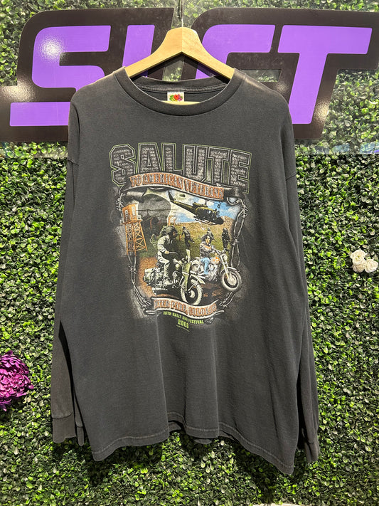 2008 POW MIA Salute Biker LS Shirt. Size XXL