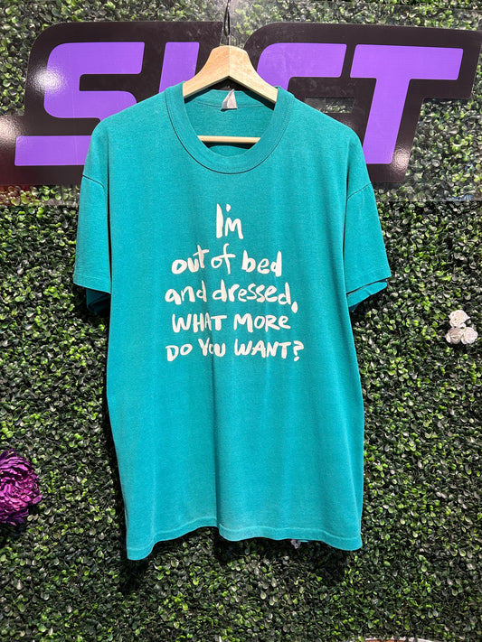 80s I’m Out Of Bed T-Shirt. Size Large