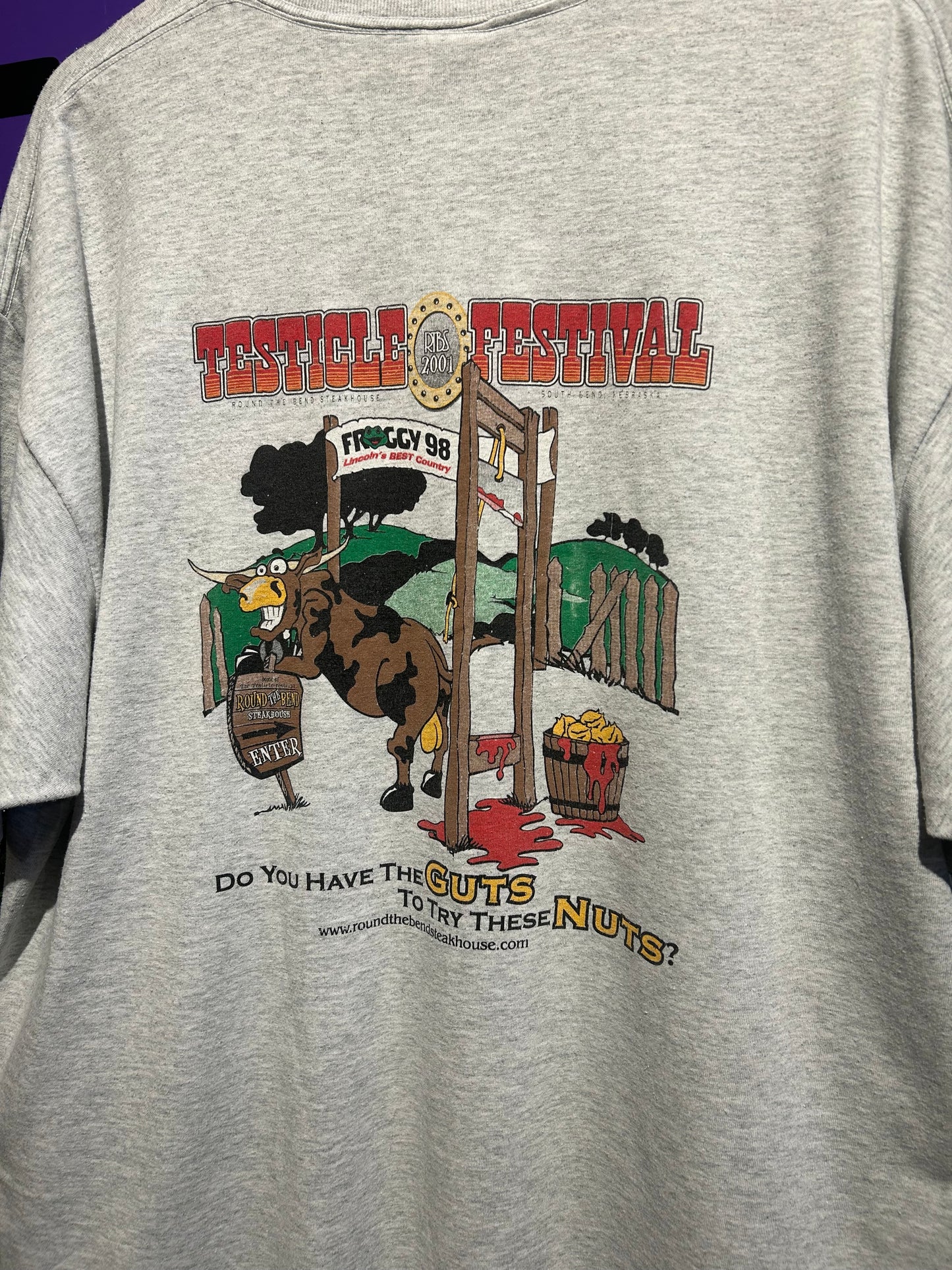 2001 Testicle Festival T-Shirt. Size XL