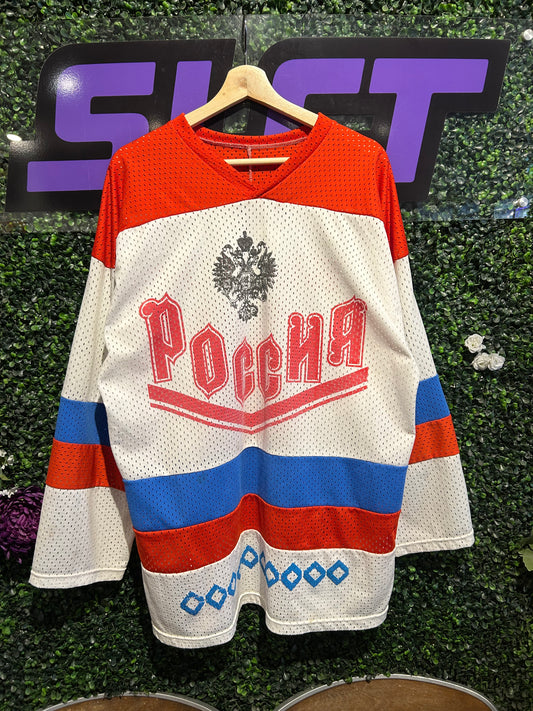 Vintage Poccha Russian Hockey Jersey. Size L/XL