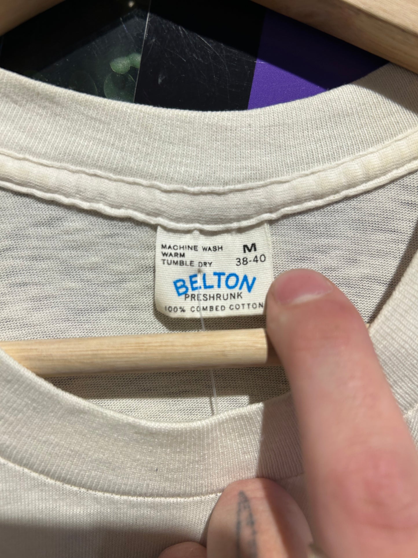 70s Panama Red Cut-Off T-Shirt. Size Medium