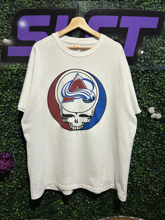 90s Grateful Dead Colorado Avalanche “Steal Your Face Off” T-Shirt. Size XL