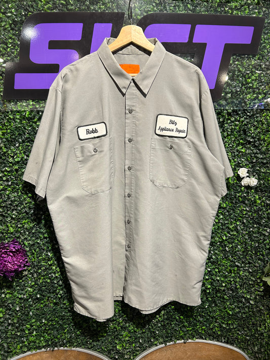 Vintage Button-Up Work Shirt. Size XL