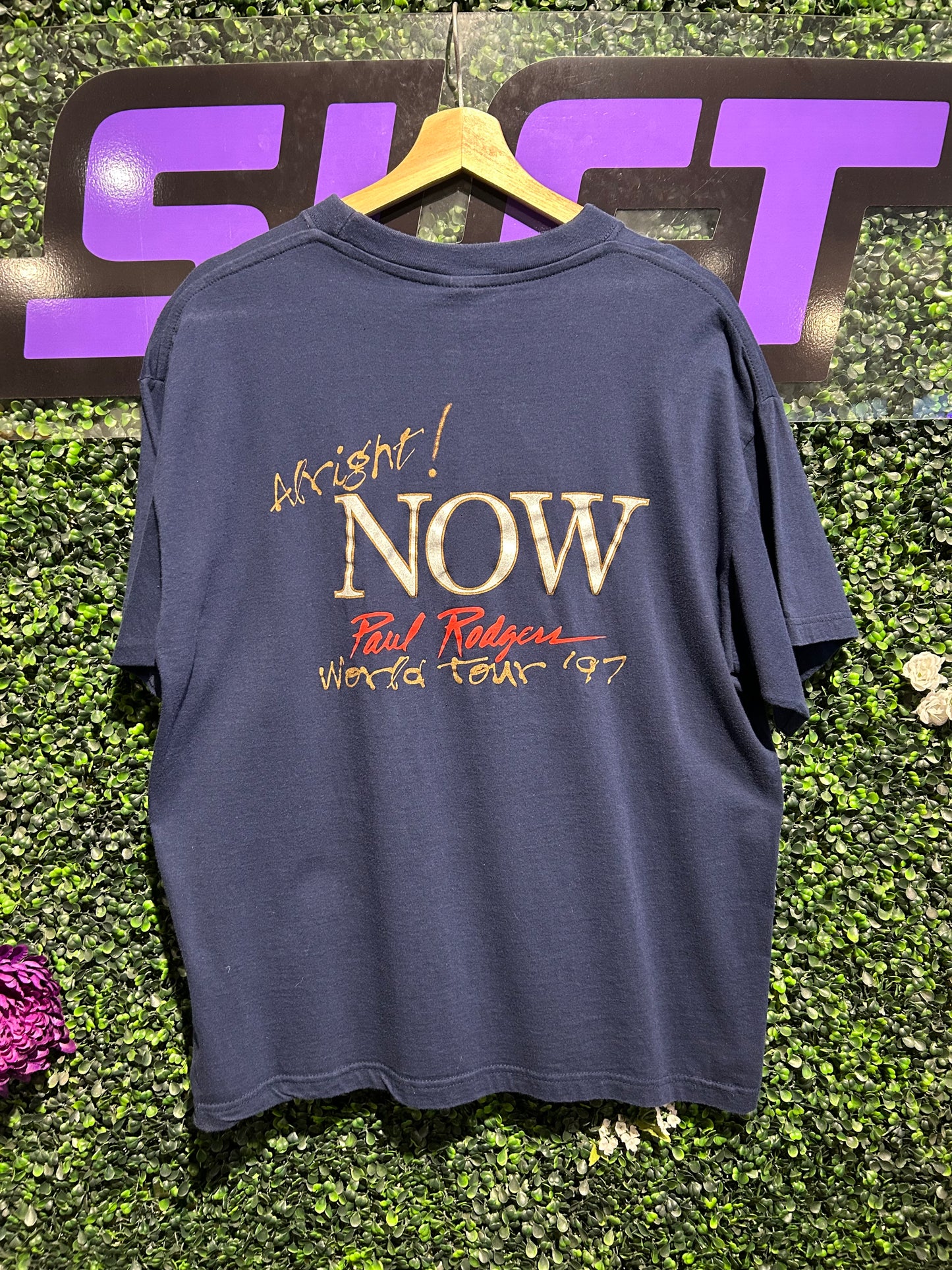 1997 Paul Rodgers Now World Tour T-Shirt. Size Large