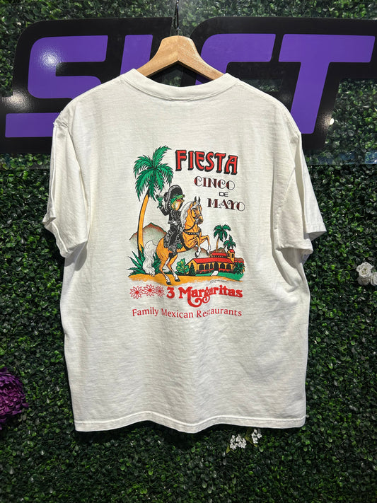 2003 3 Margaritas Cinco De Mayo T-Shirt. Size Large