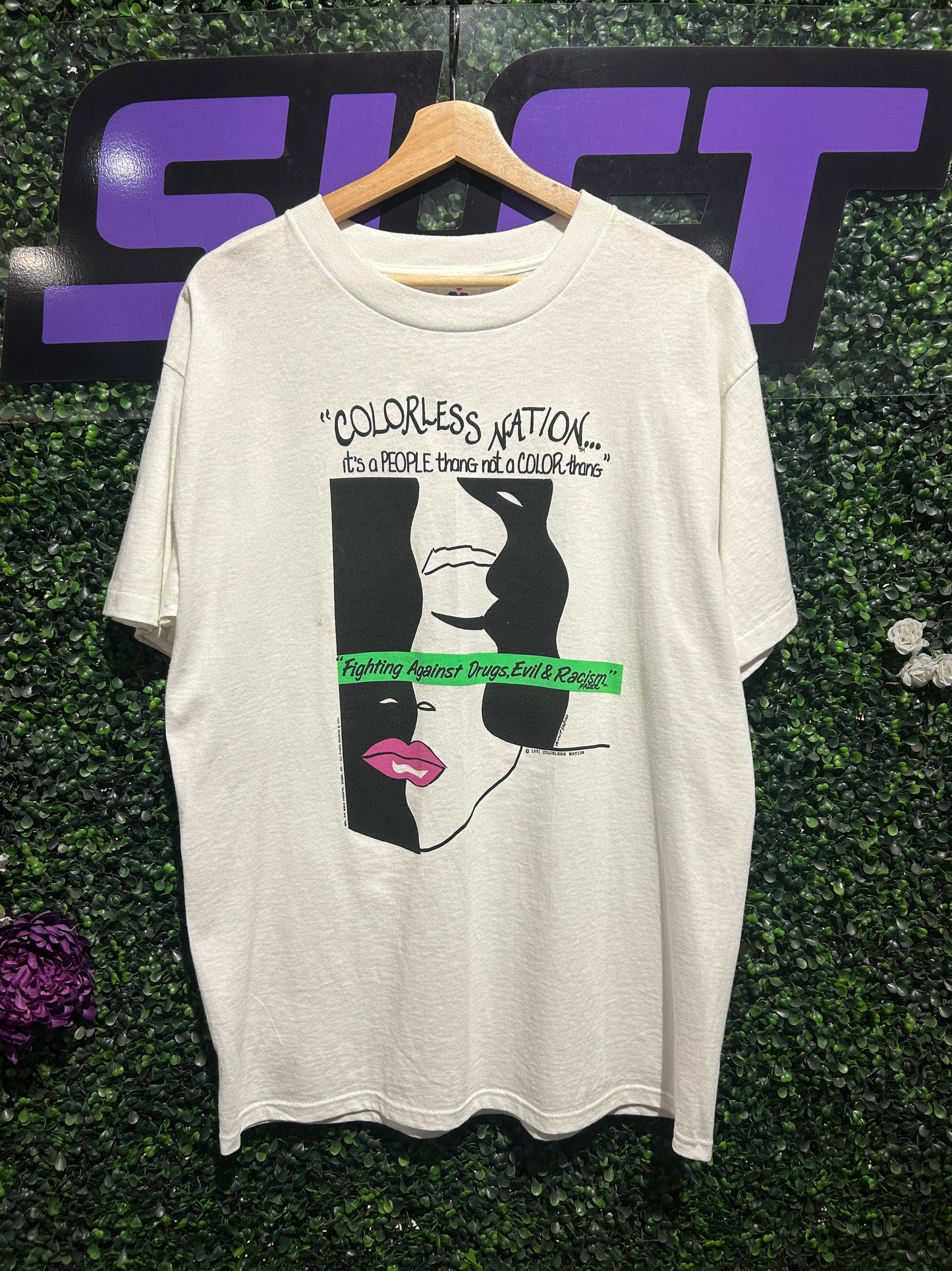 1991 Colorless Nation F.A.D.E.R. T-Shirt. Size L/XL