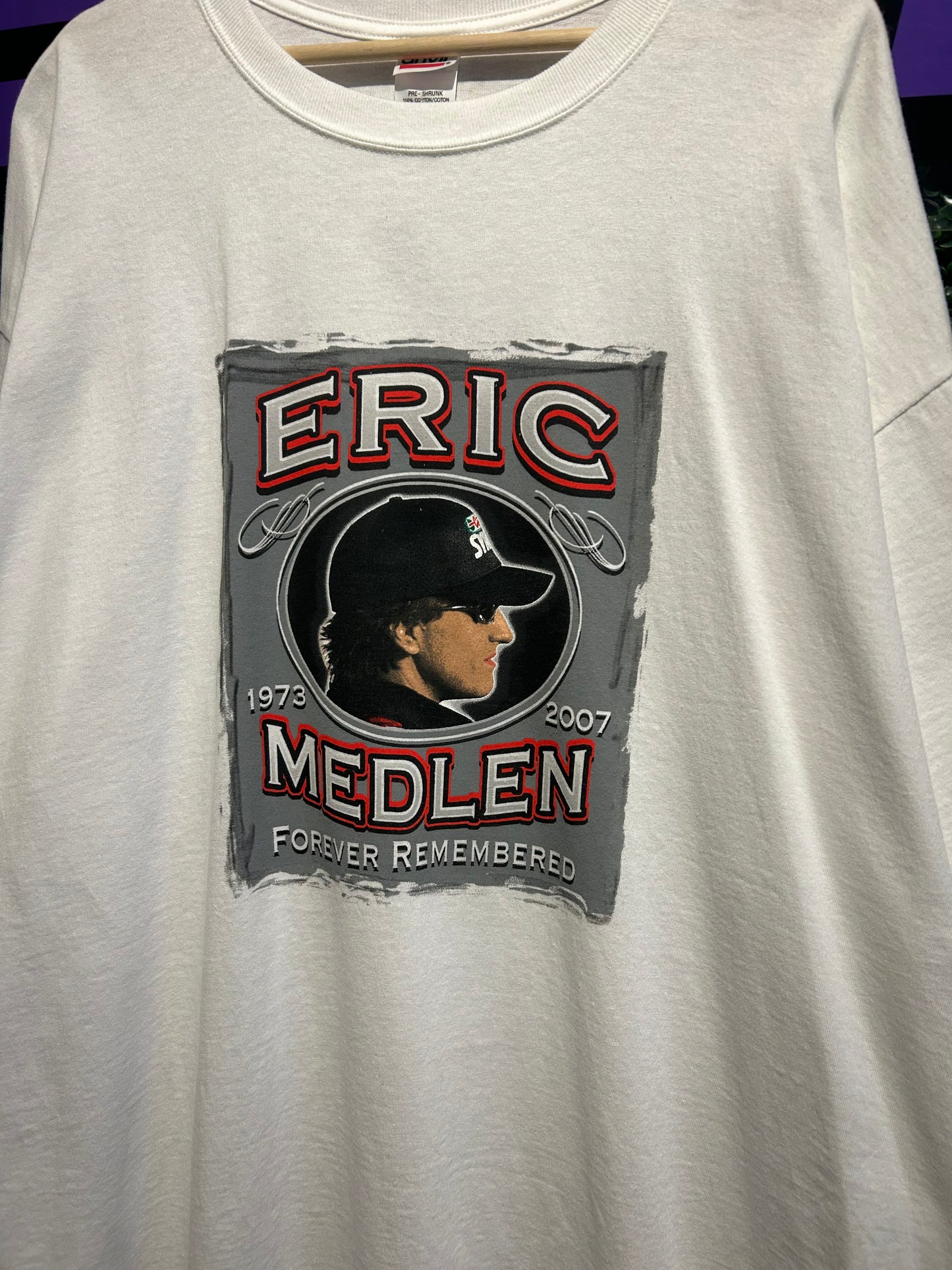 2007 Eric Medlen Forever Remembered Racing T-Shirt. Size 3XL