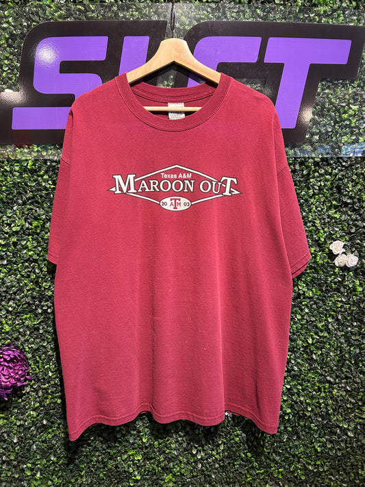 2003 Texas A&M Maroon Out T-Shirt. Size XL
