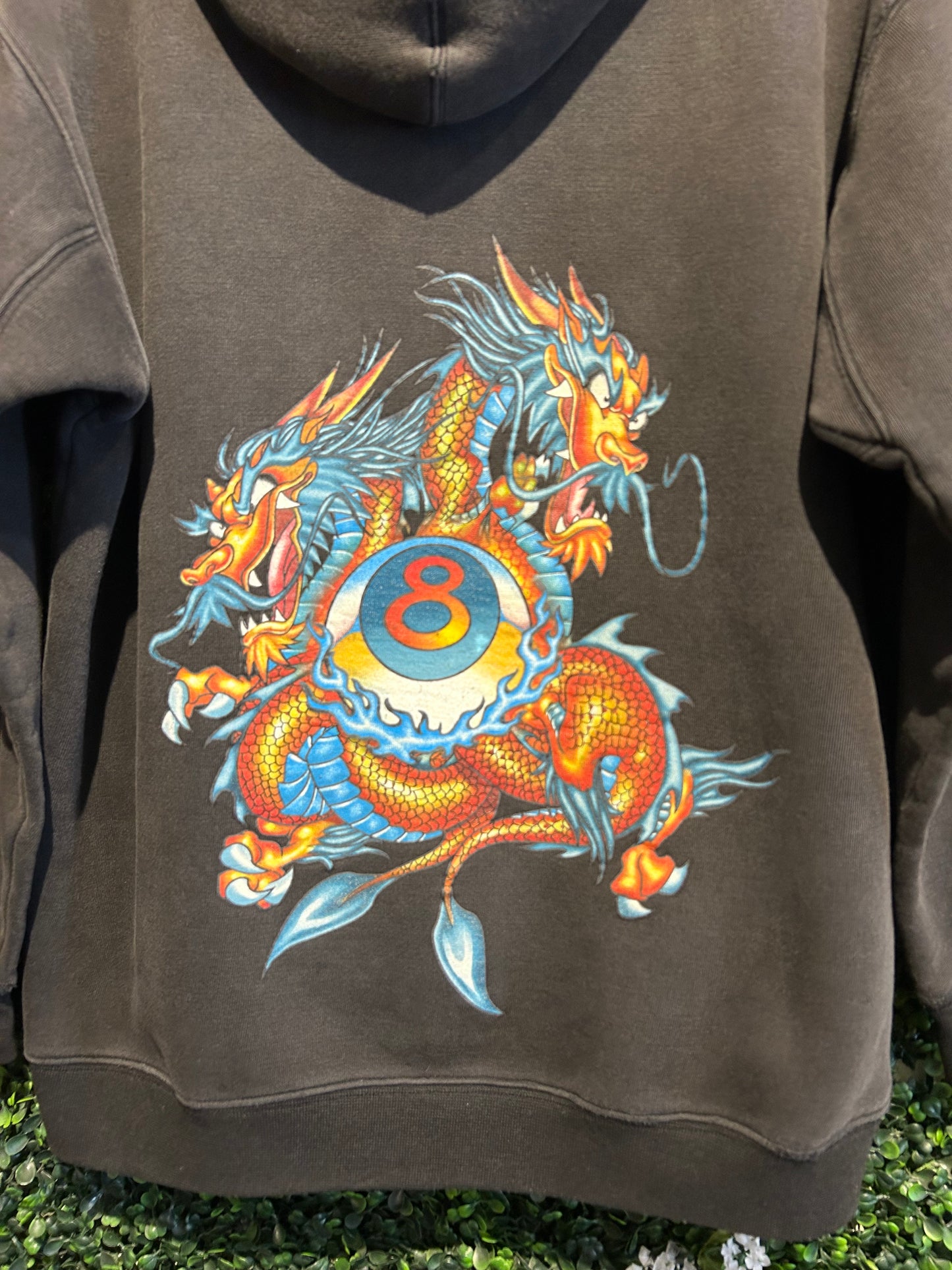 Vintage JNCO 8Ball Flame Dragon Hoodie. Size Medium