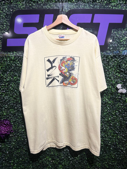 Vintage Y2K Year Of The Dragon T-Shirt. Size XL