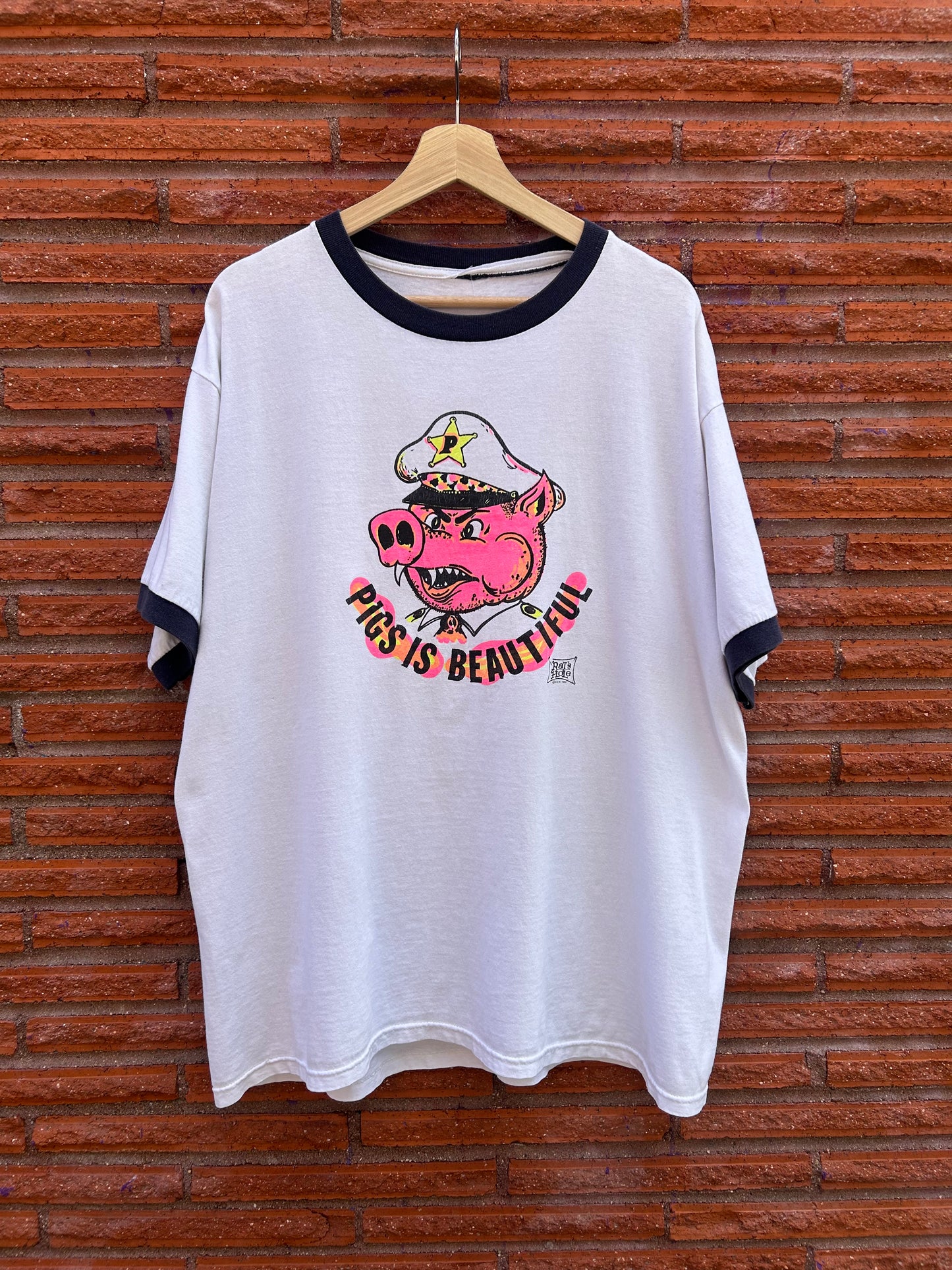 90s Pigs Is Beautiful House Of 1,000 Corpses Ringer T-Shirt. Size XL