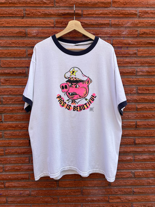 90s Pigs Is Beautiful House Of 1,000 Corpses Ringer T-Shirt. Size XL