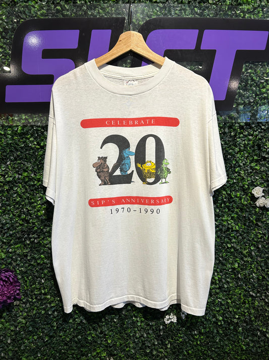1990 Sip’s 20th Anniversary T-Shirt. Size L/XL