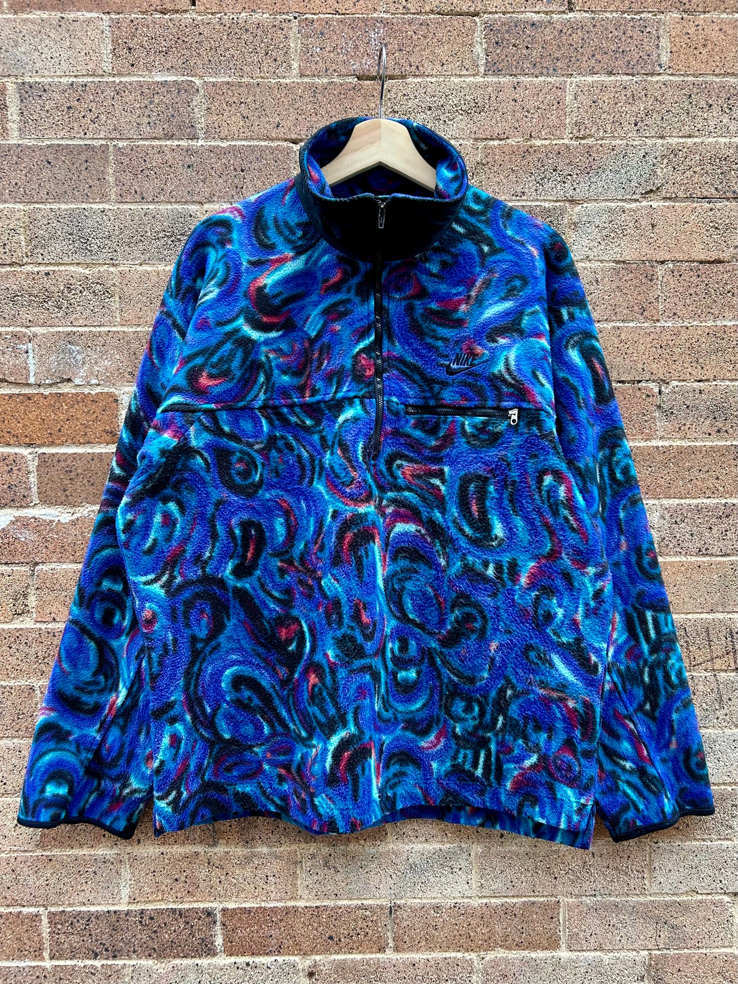 90s Nike F.I.T. Swirl Pattern Fleece Jacket. Size M/L