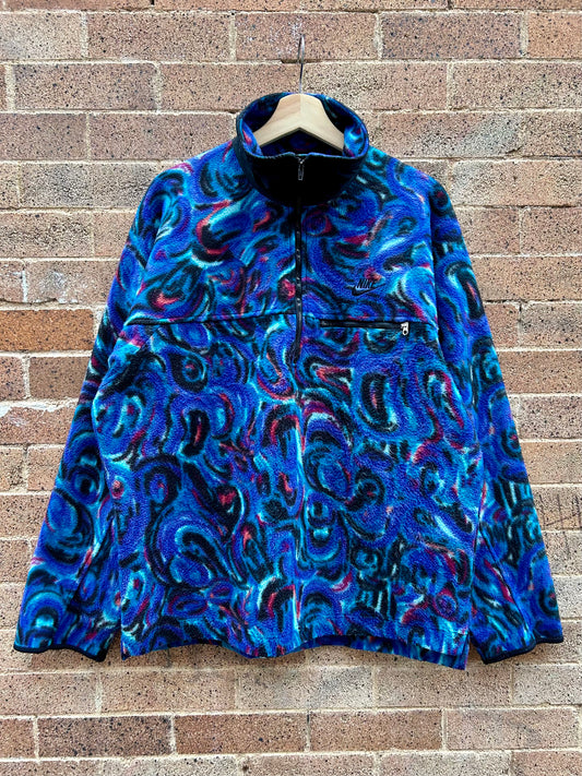 90s Nike F.I.T. Swirl Pattern Fleece Jacket. Size M/L