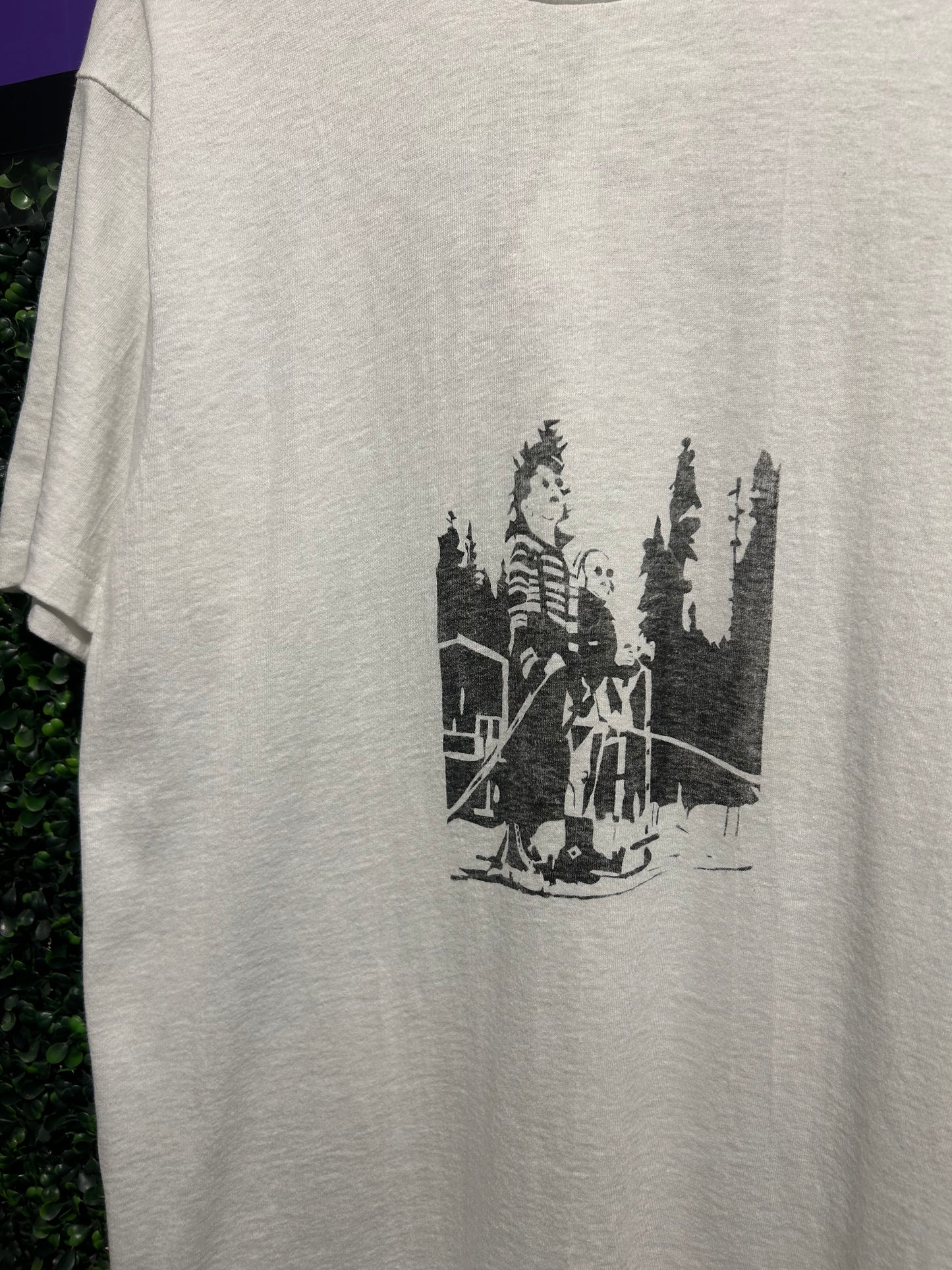 90s Homemade Heat-Transfer Photo T-Shirt. Size Large