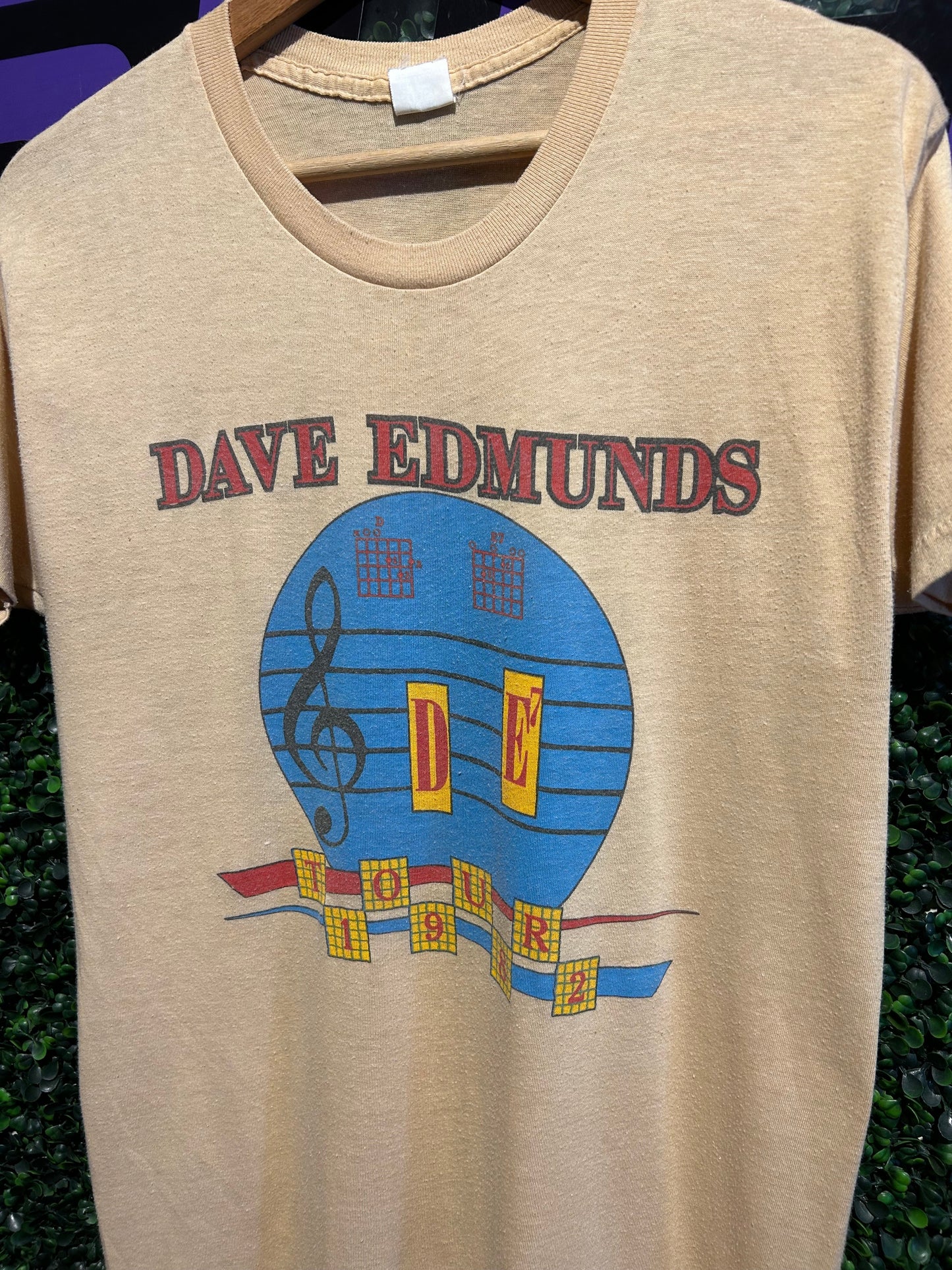1982 Dave Edmunds Tour T-Shirt. Size Medium