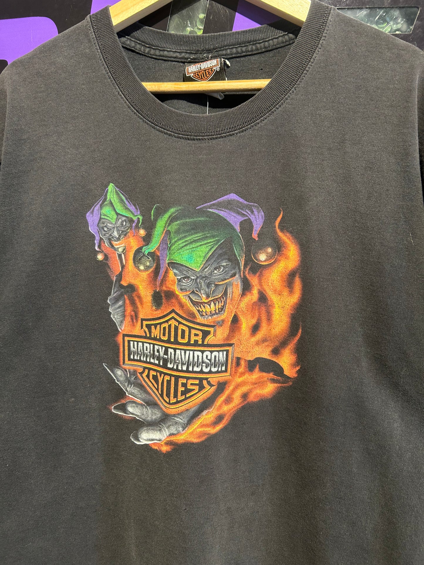 2006 Harley Davidson Jester Flame T-Shirt. Size Large