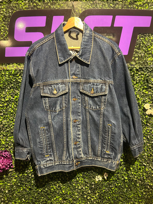 00s Route 66 Custom Embroidered Denim Jacket. Size Medium