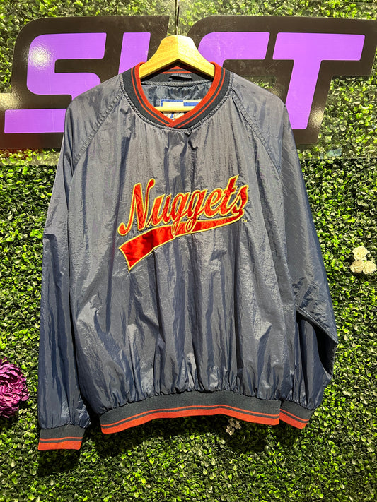 Vintage Denver Nuggets Logo Athletic Pullover. Size Large