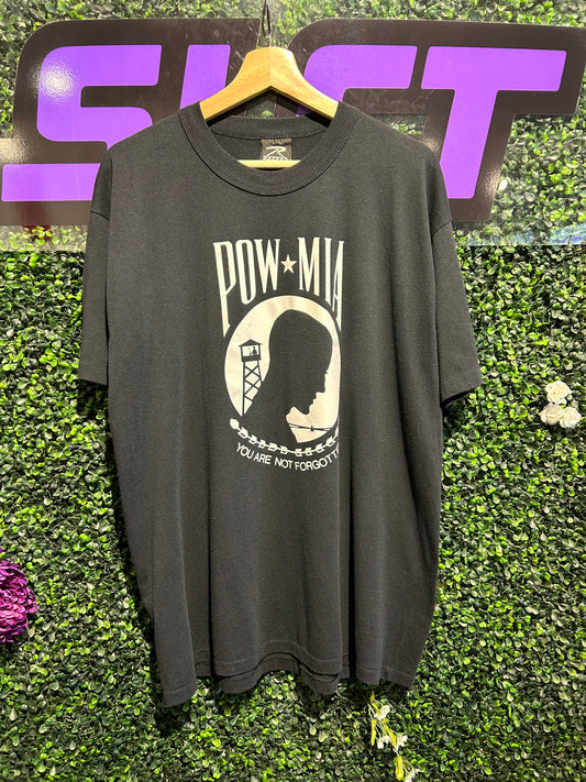 90s POW MIA Not Forgotten T-Shirt. Size L/XL