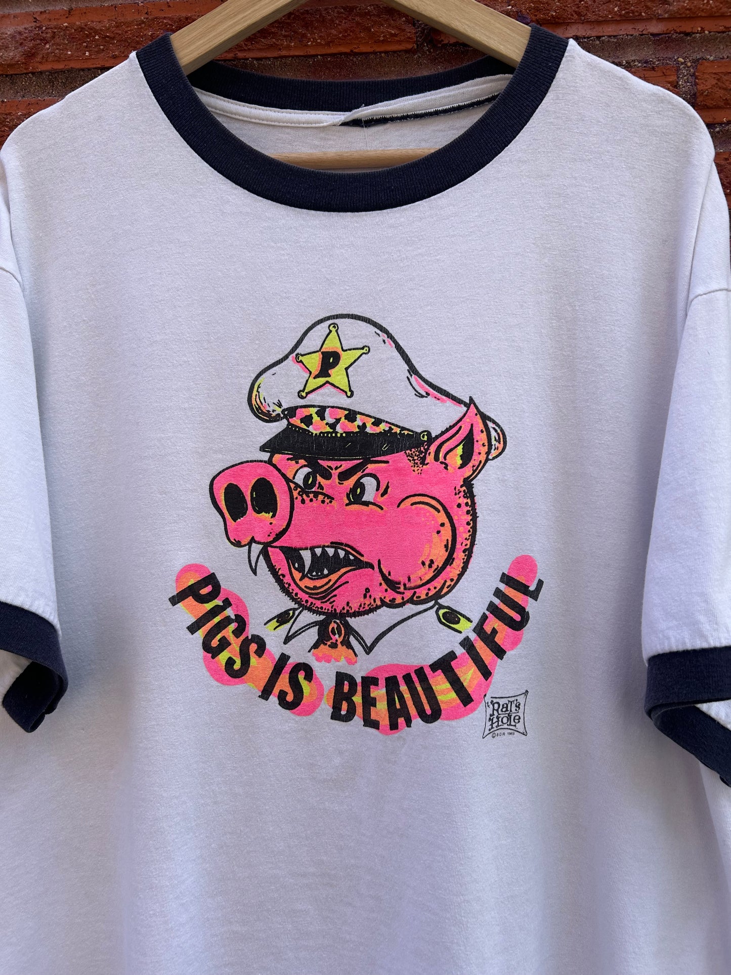 90s Pigs Is Beautiful House Of 1,000 Corpses Ringer T-Shirt. Size XL