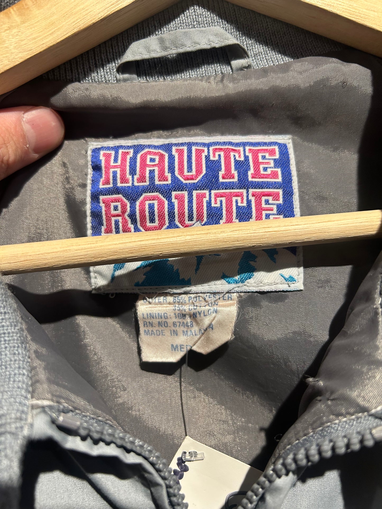 Vintage Haute Route Zip-Up Jacket. Size Medium