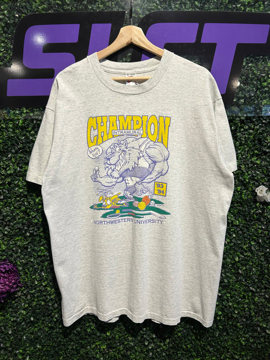 1994 Northwestern University Intramural Champion T-Shirt. Size XL