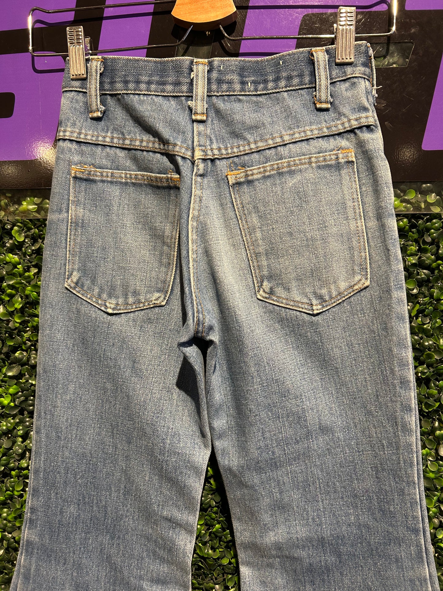 Vintage Denim Bell Bottom Pants. Size 24x28