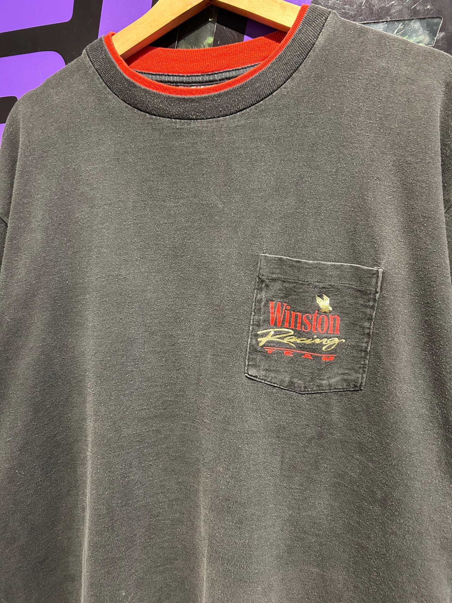80s Winston Racing Team Pocket T-Shirt. Size Large