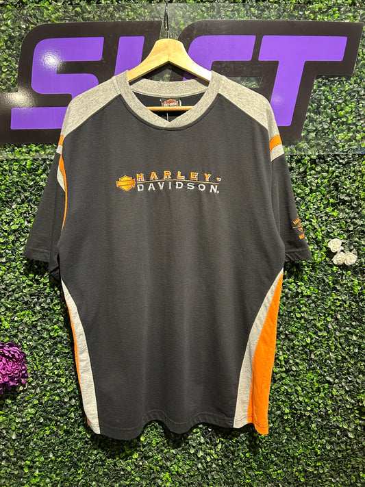 Vintage Harley Davidson Embroidered T-Shirt. Size XL