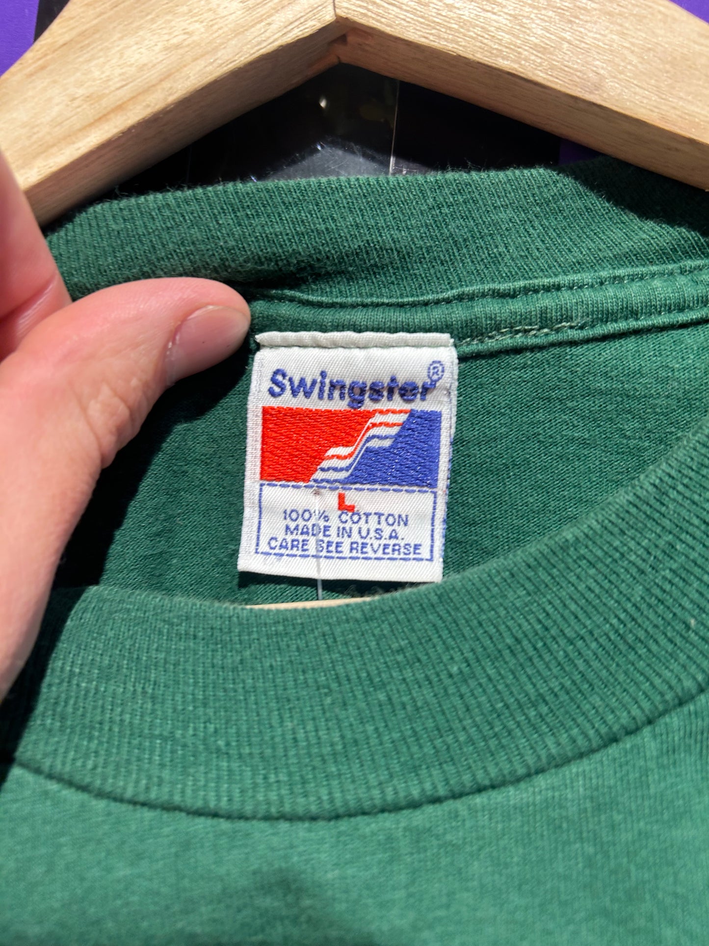 1994 Augusta Green Jackets T-Shirt. Size Large