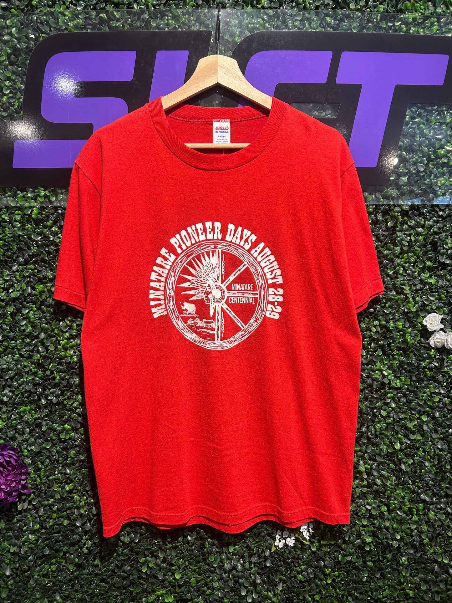 1987 Minatare Pioneer Days T-Shirt. Size Large