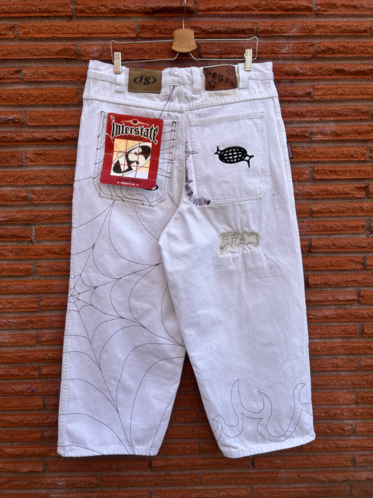 SLCT x LOKOL Reworked 90s Interstate Baggies. 37” x 31”